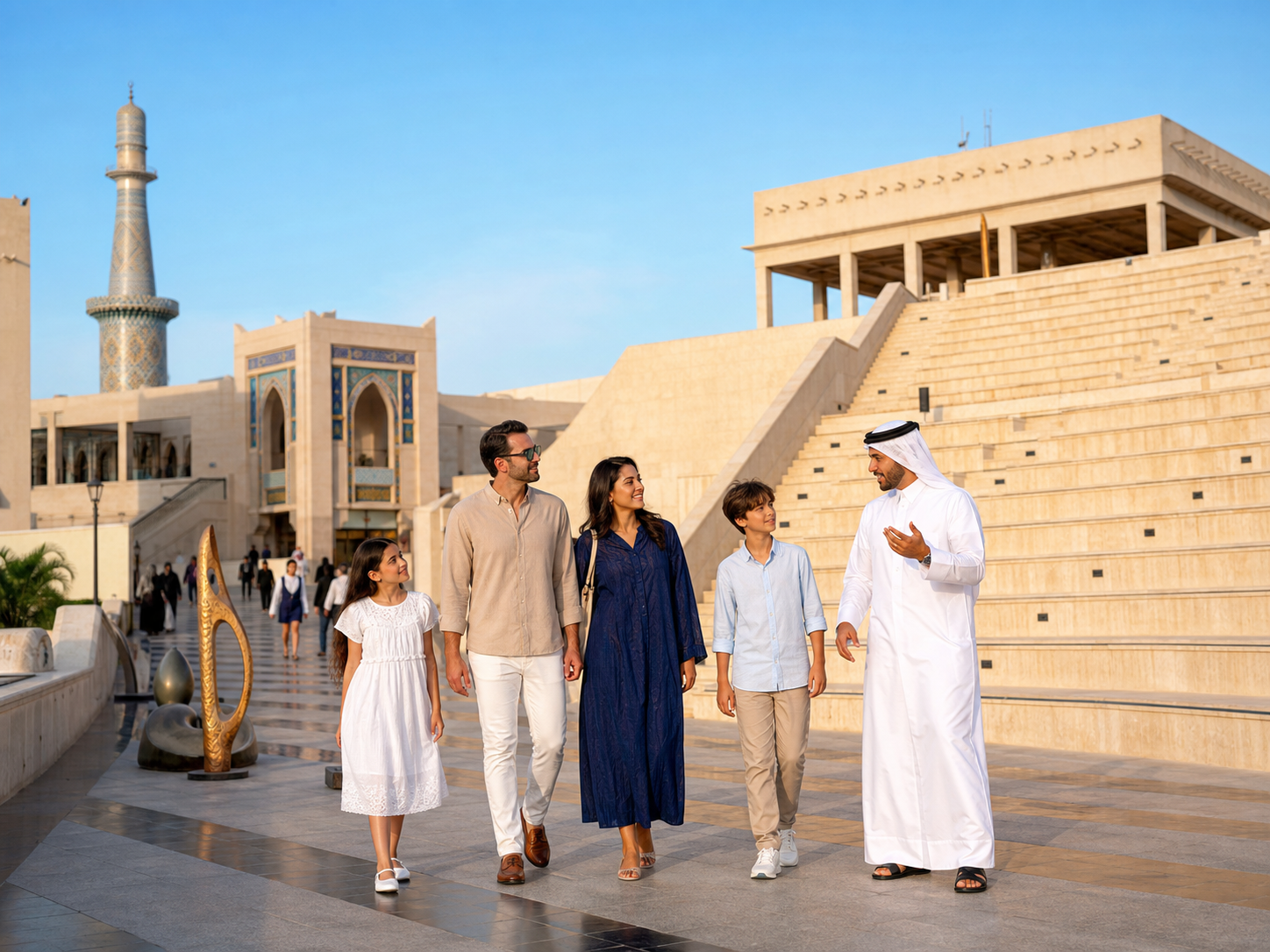 Family cultural tour at Katara Cultural Village